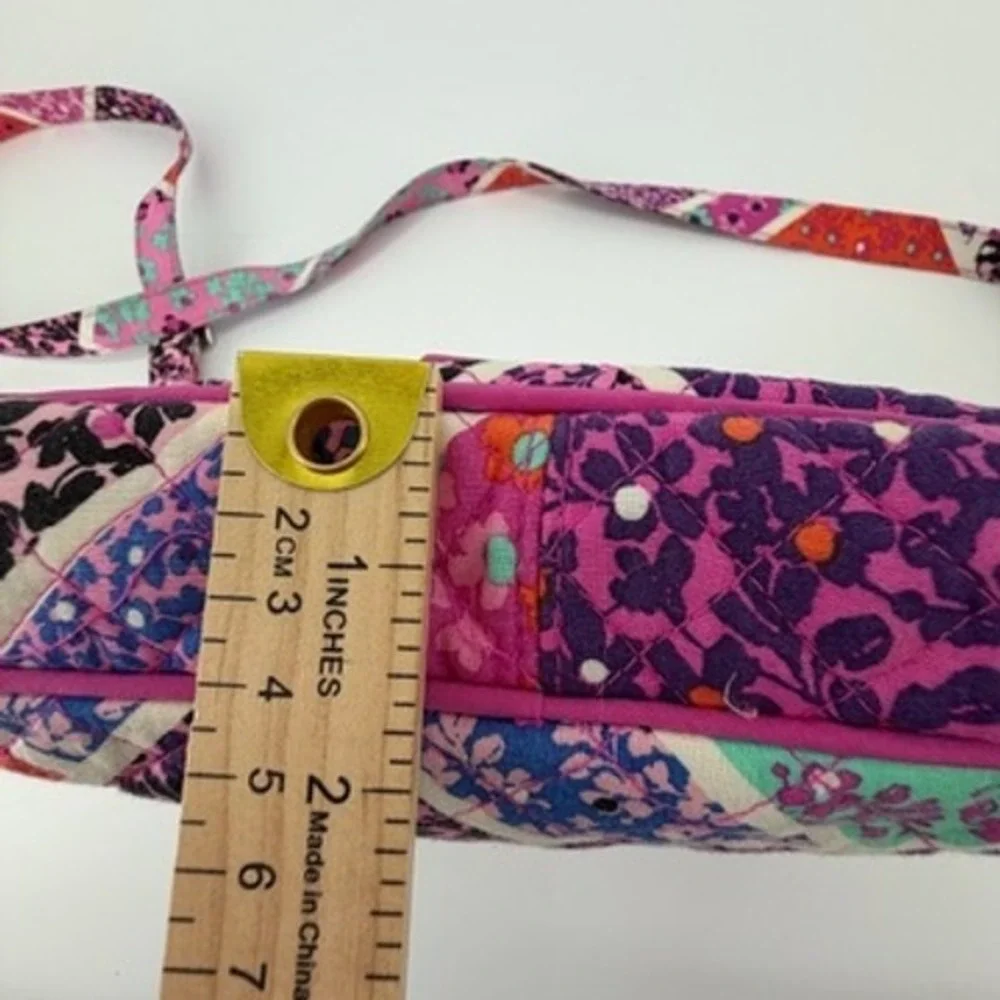 Vera Bradley All in One Crossbody Bag Modern Medley Pink Purple Floral Small